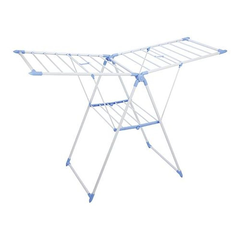 MagicHome CD134 ruhaszárító, fehér, 16 m szárítófelülettel, 20 kg teherbírással, masszív fém vázzal, oldalsó, 7-7 rúddal ellátott szárnyakkal, beltéri és kültéri használatra