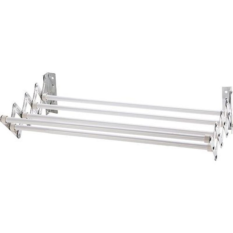 MagicHome TR459 fali ruhaszárító, fehér, 80 × 12–38,5 × 9,5 cm, 4 m szárítófelülettel, 4 kg teherbírással, fémből készült helytakarékos kialakítás, kisebb ruhaneműk és törölközők szárításához