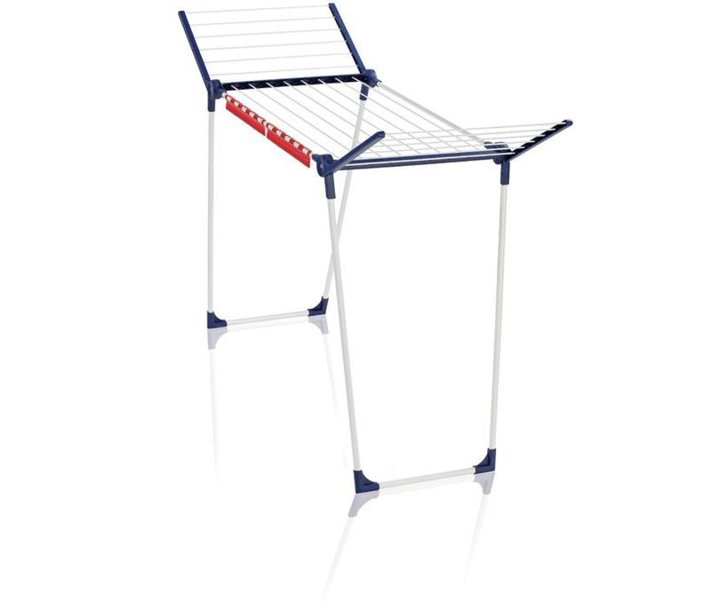 Leifheit 81570 Pegasus 150 Solid Slim ruhaszárító, fehér, 15 m szárítófelülettel, 55 cm szélességgel, 105 cm magas oldalsó szárnyakkal, 2 db EasyClip csipesztartóval, beltéri és kültéri használatra, stabil fém vázzal