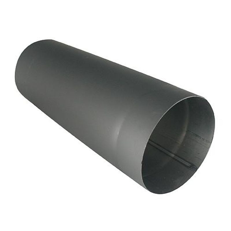 Füstcső, V.A.P.K. HS 1000/160/2, fekete, 100 cm / 160 mm, DC01 acéllemez, vastagfalú, lemezvastagság: 2,0 mm
