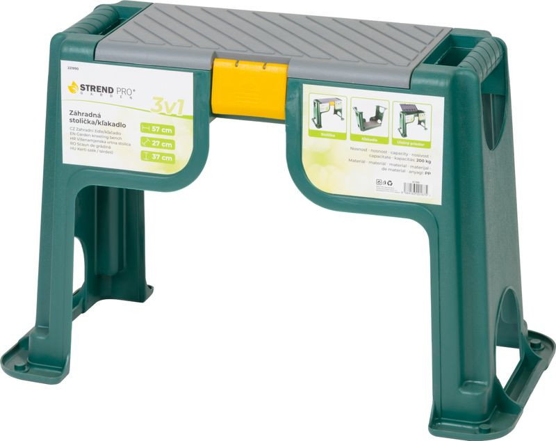 Strend Pro TC1611 kerti szék térdeplővel - zöld