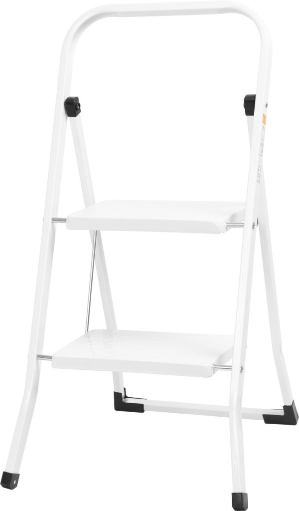Fellépő, Strend Pro LFD105, 88,5 cm, fehér, acél, 2 fokos, csúszásgátlós, stabil lábú