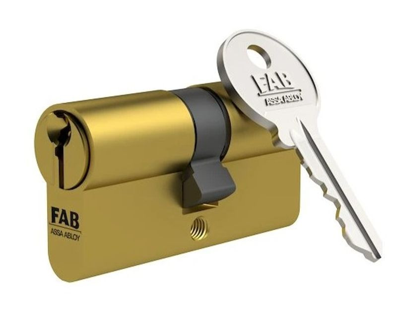 Cilinderbetét FAB HOME 1.00*/D 30+35, 3 kulcs, építőipari, sárgaréz
