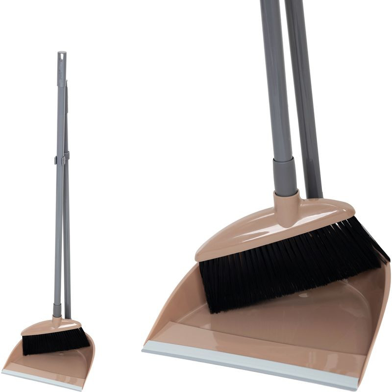 Seprűkészlet, York 063030, szürke, hosszított nyéllel és ergonomikus fogantyúval