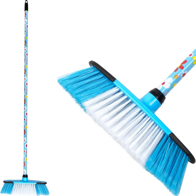 Seprű, MagicHome B6144, kék, 280 mm, 120 cm fém nyél