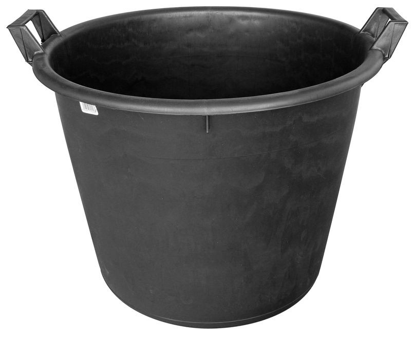 Kerti tárolóedény, Ics P14055, fekete, 65 literes, 2 fogantyúval, átmérő: 55 cm, magasság: 41 cm, kerek (254272)