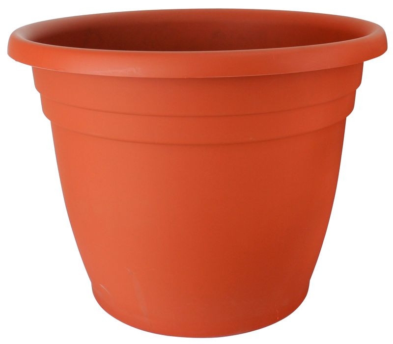 Műanyag virágcserép, Ics Thea, terrakotta, átmérő: 55 cm, magasság: 37 cm, enyhén kúpos, 50 l, kerek