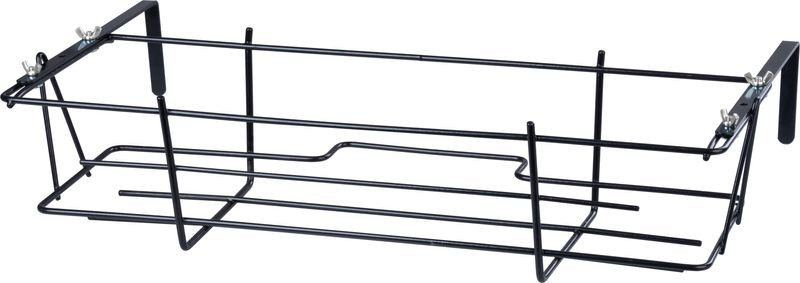 Virágtartó konzol, Strend Pro Garden Bumeta, fekete, 40 x 20 cm, magasság: 16 cm, extra erős, acél, kampós rögzítés, akasztható, téglalap alakú
