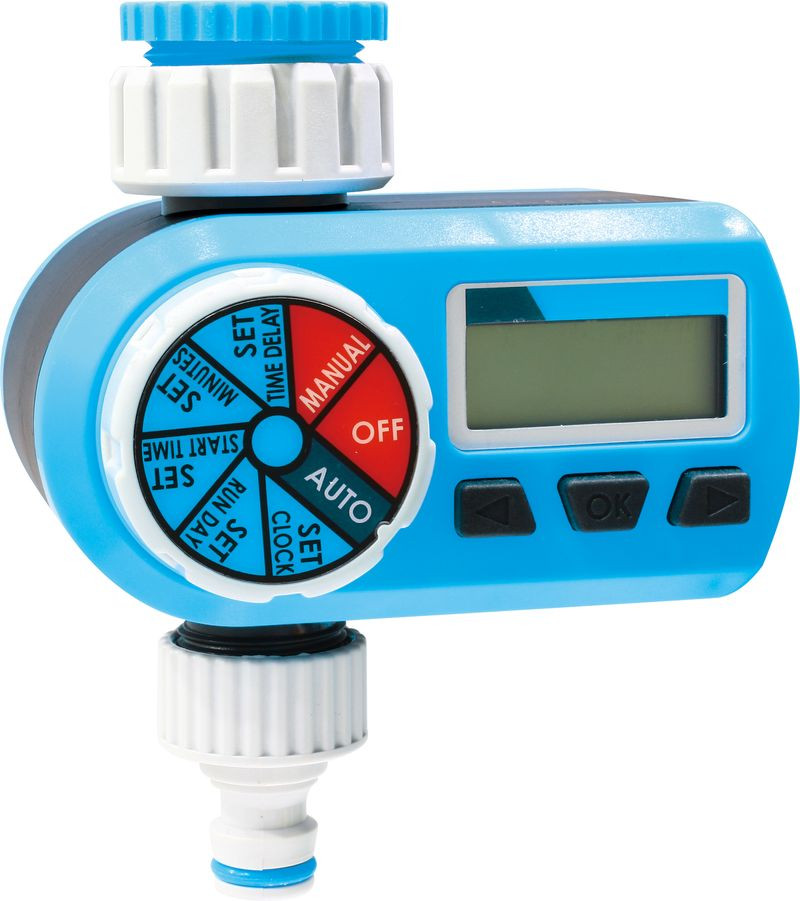 Időzítő AQUACRAFT® 290140, 1"-3/4", digitális, 1 kimenet, kerti, 2xAA