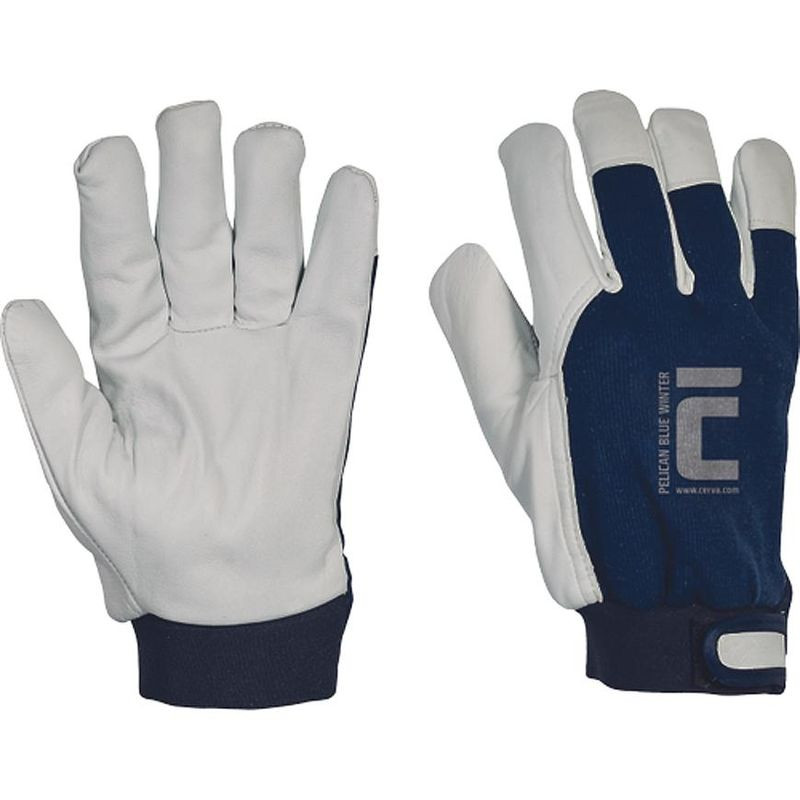 Téli védzágőtő, Cherva Pelican Blue Winter, kék/fehér, meatez: 11/XXL, bélelt, kombinált, kecskebőr tenyer, tépőzáras mandzsetta, 1 pár