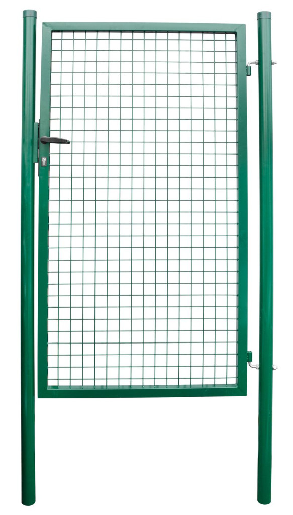 Kapu Strend Pro METALTEC ECO, 1000/1600/50x50 mm, szögletes keret, zöld, egyszárnyú, kerti, ZN+PVC,