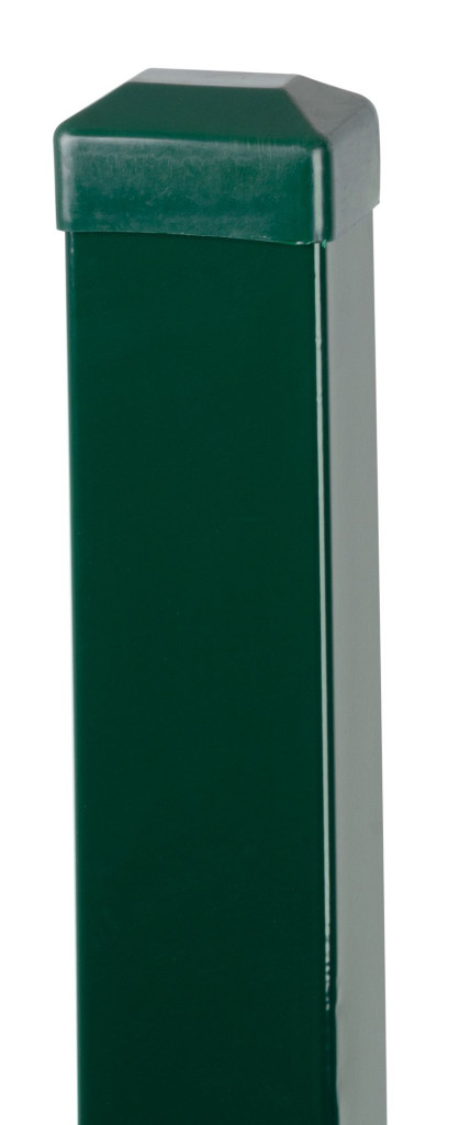 Kerítésoszlop, Strend Pro Garden Eurostandard, zöld, 240 cm, 60 x 40 mm, szögletes, sapkával, horganyzott acél, PVC bevonatú