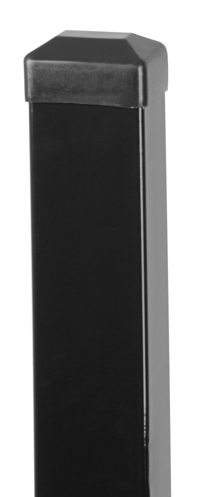 Kerítésoszlop, Strend Pro Garden Eurostandard, antracit, 200 cm, 60 x 40 mm, szögletes, sapkával, horganyzott acél, PVC bevonatú