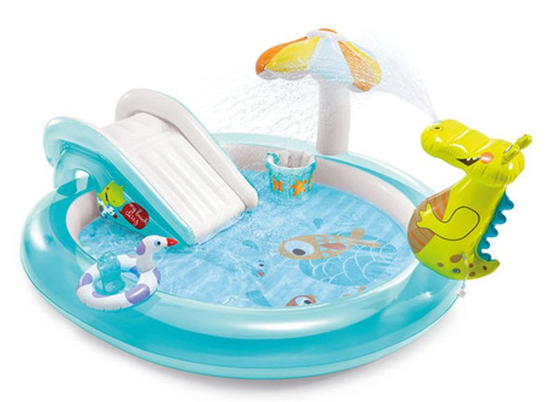 INTEX 57165 Gator play center felfújható gyermekmedence, 2,01 x 1,70 x 0,84 m