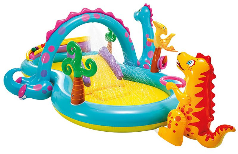 Medence Intex® 57135, Dinoland play center, gyermek, felfújható gyermek játszótér, 302x229x112 cm