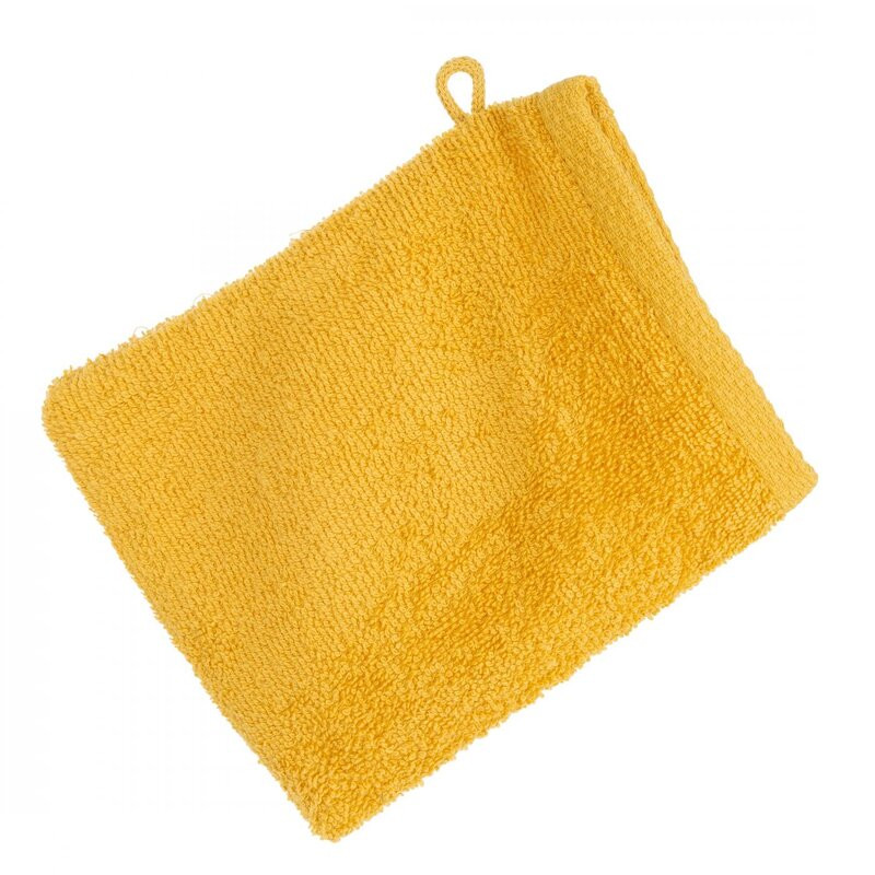Frottír mosdókesztyű 400 g/m2 Mustársárga 16x21 cm