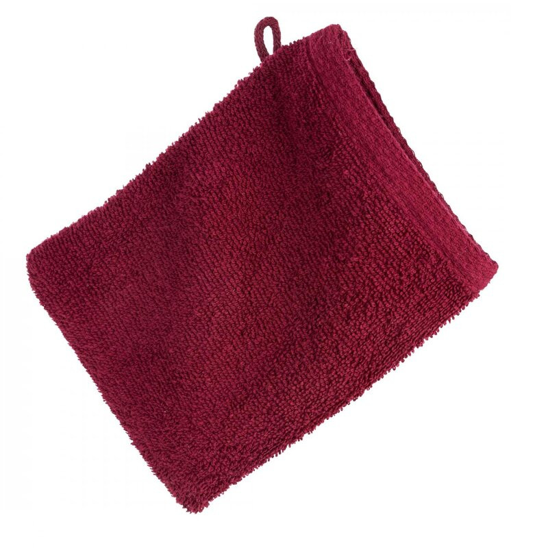Frottír mosdókesztyű 400 g/m2 Bordó 16x21 cm