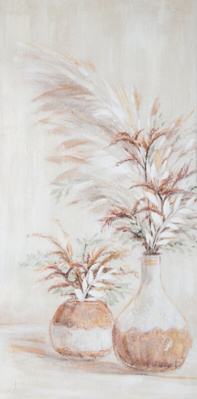 Csendélet festmény kézzel festett falikép 497b Bézs 60x120 cm