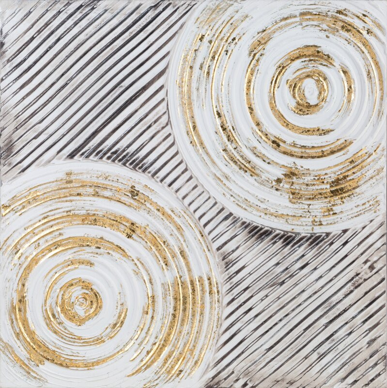 Bohém stílusú falikép 651a Fehér 60x60x3 cm