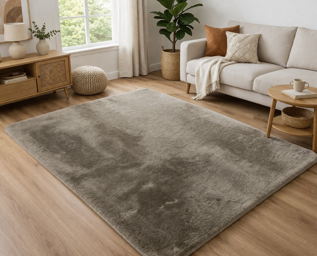 Den. Furlux taupe 80 x 250cm egyszínű extra puha shaggy szőnyeg